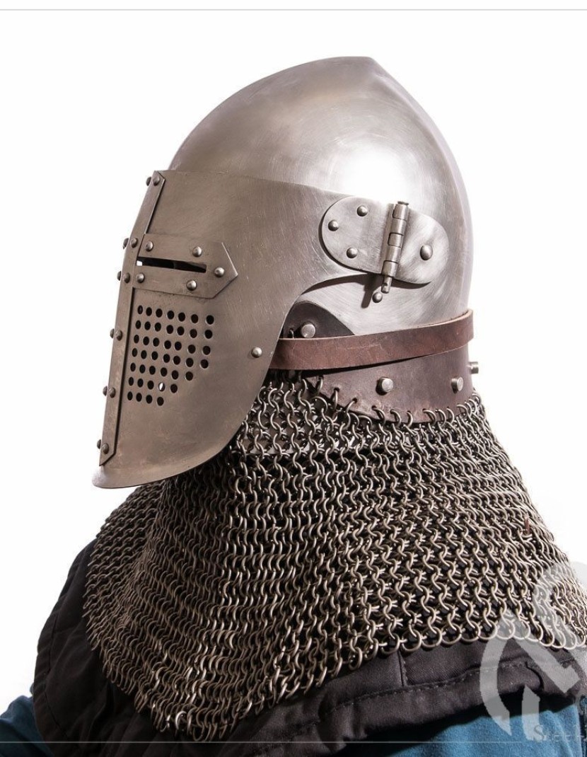 Early bascinet with lifting visor photo made by Steel-mastery.com