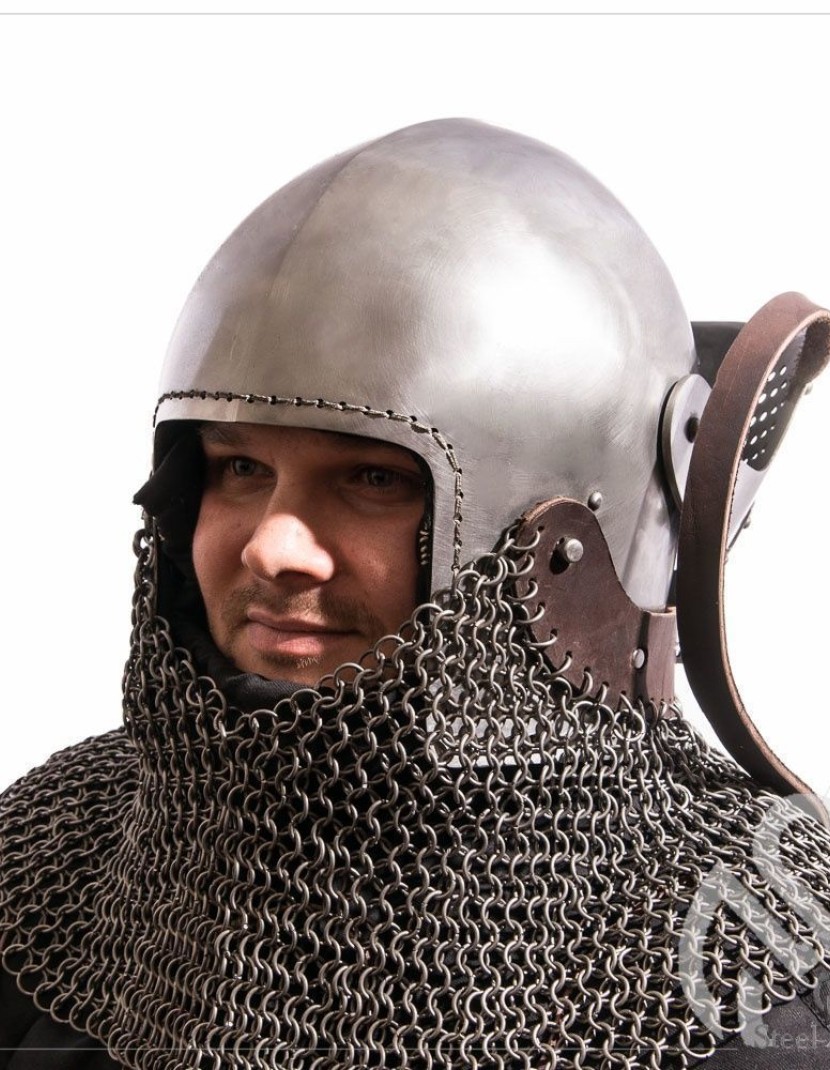 Early bascinet with lifting visor photo made by Steel-mastery.com