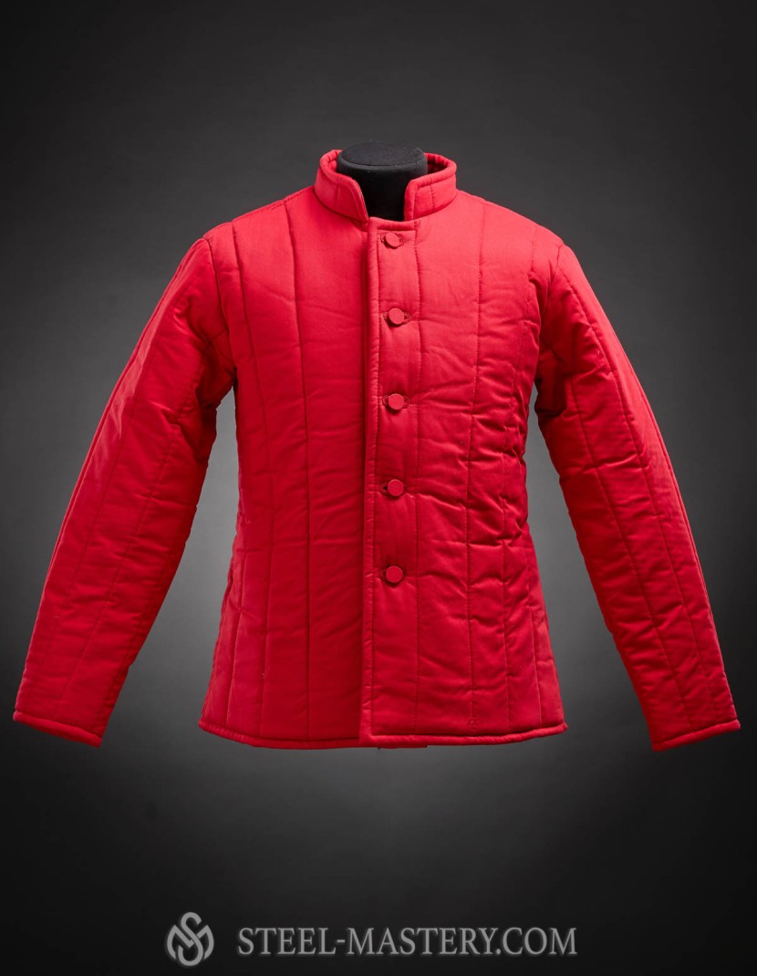 Medieval gambeson with long padded chausses (Linen set) photo made by Steel-mastery.com