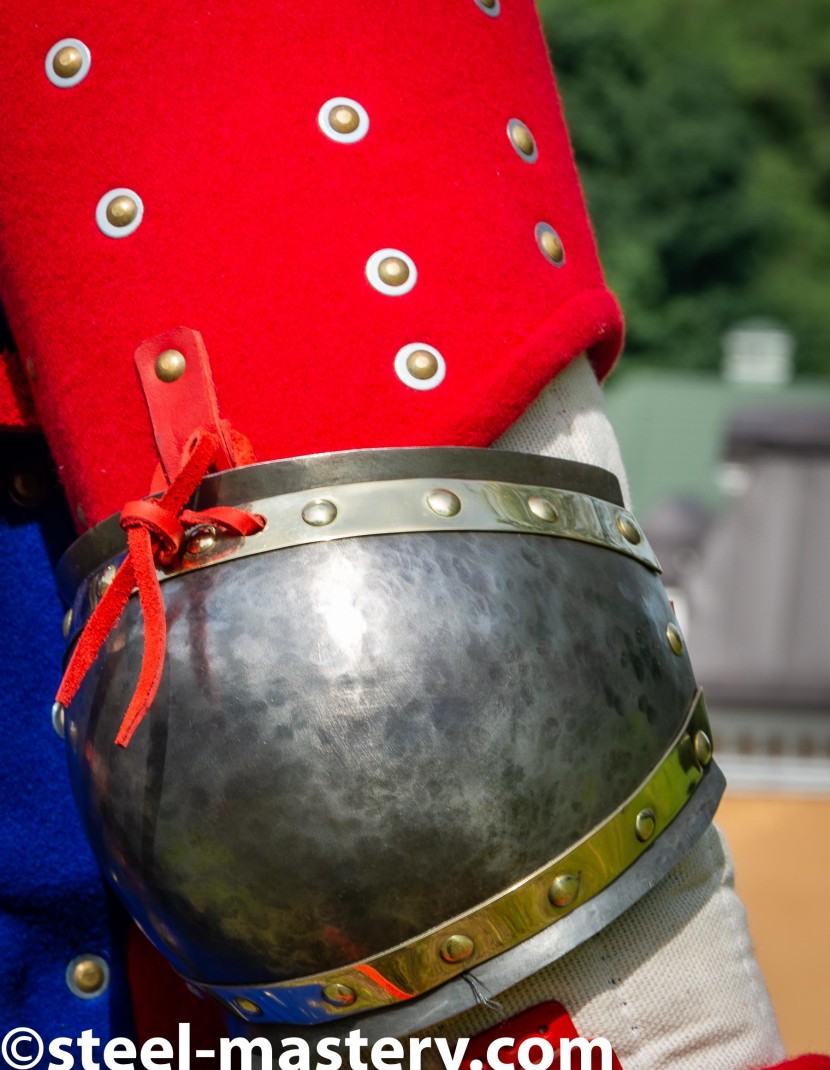 Steel armour set - elbow caps and kneecaps  photo made by Steel-mastery.com