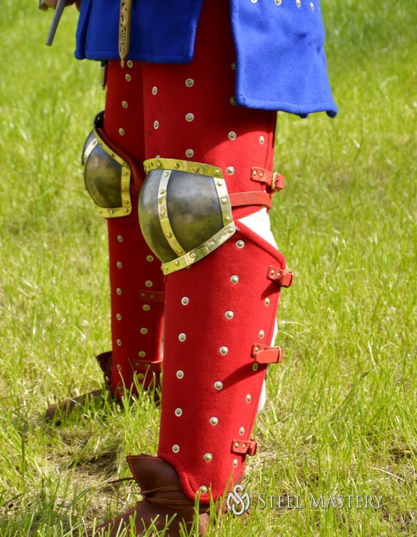 Steel armour set - elbow caps and kneecaps  photo made by Steel-mastery.com