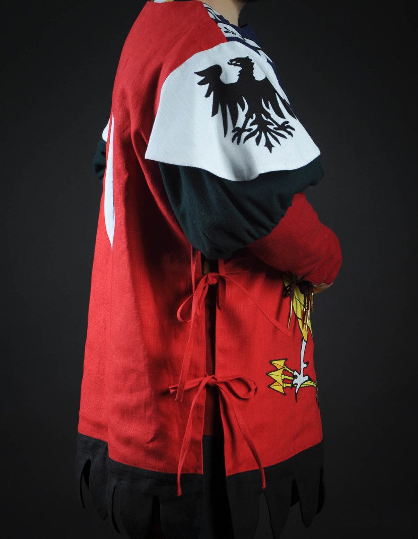 Coat of arms (tabard) with cock with arrows photo made by Steel-mastery.com