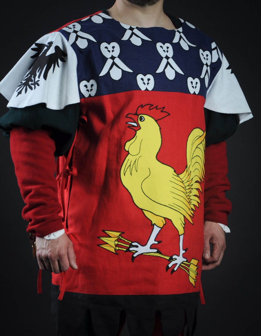 Coat of arms (tabard) with cock with arrows photo made by Steel-mastery.com