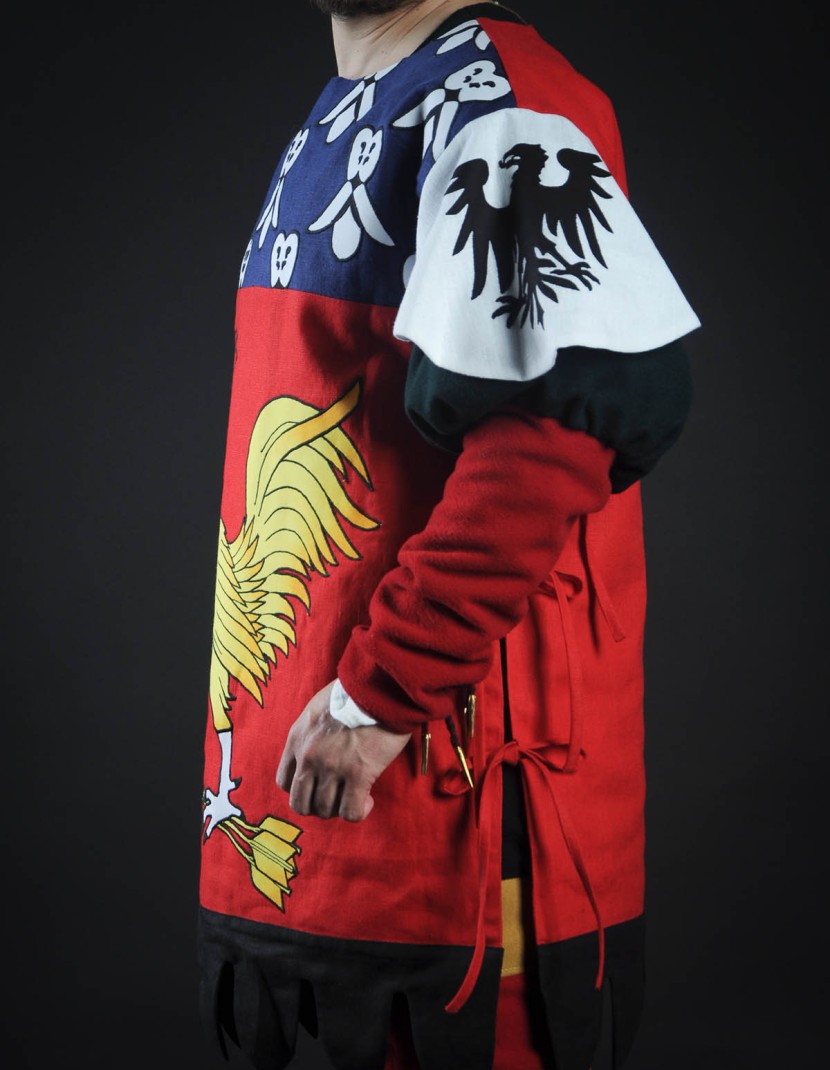 Coat of arms (tabard) with cock with arrows photo made by Steel-mastery.com