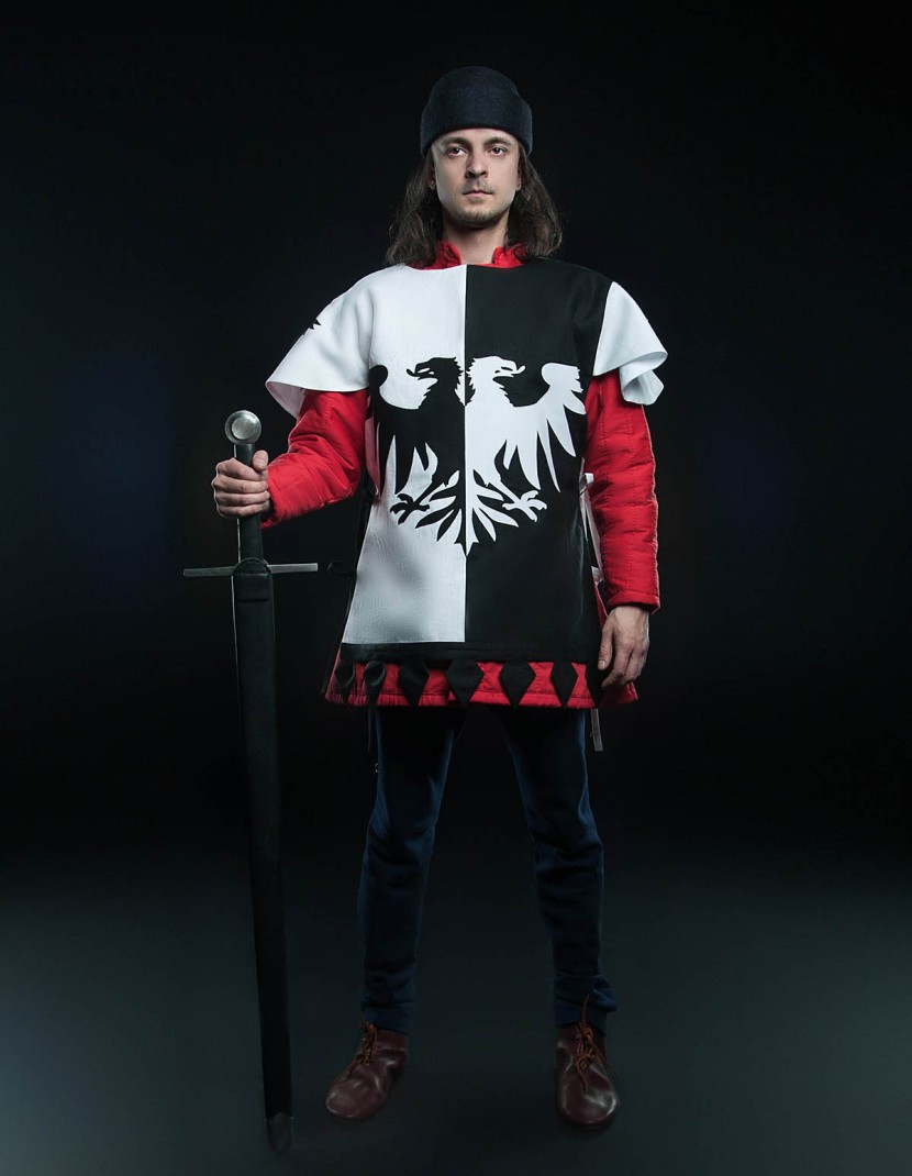 Half-colored tabard with black and white half-eagles  photo made by Steel-mastery.com