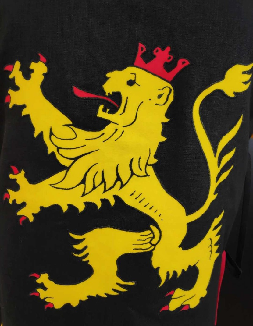 QUARTER COLORED TABARD WITH FIVE HERALDIC SYMBOLS photo made by Steel-mastery.com
