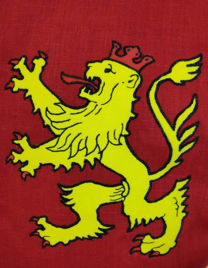 QUARTER COLORED TABARD WITH FIVE HERALDIC SYMBOLS photo made by Steel-mastery.com