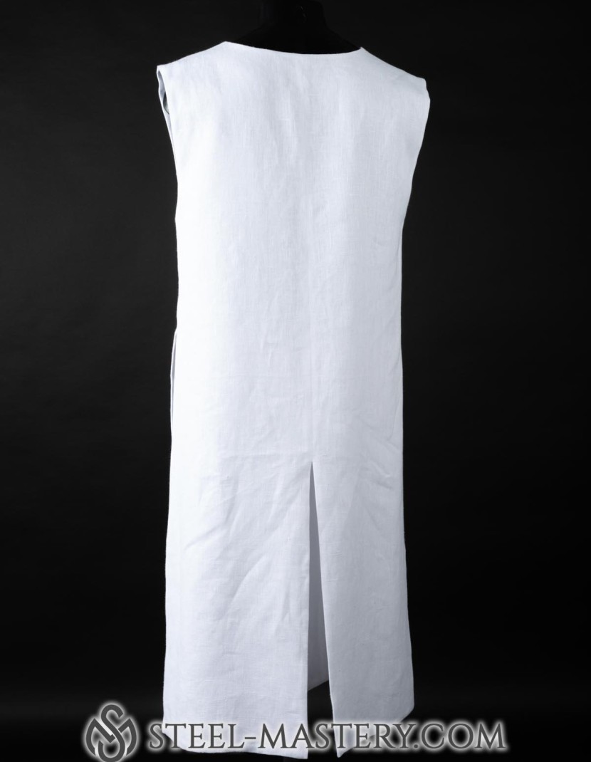 Knight tabard with the emblem of black cross and palm photo made by Steel-mastery.com