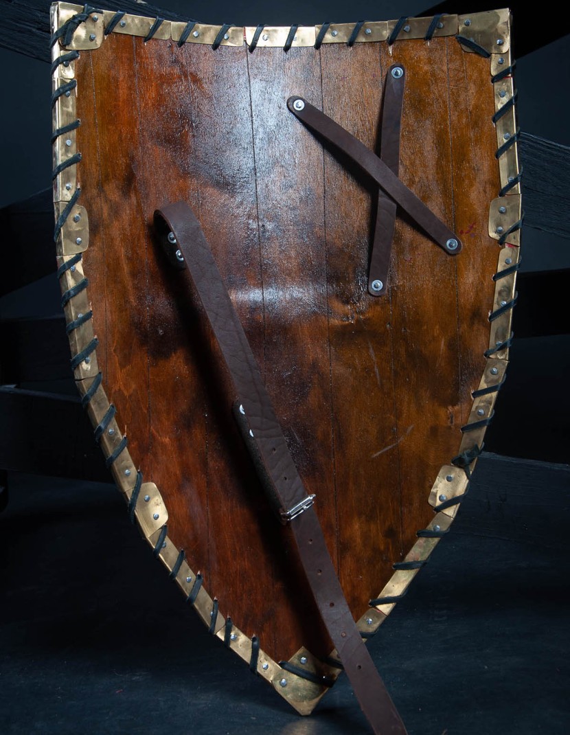 Triangle shield for reenactors and SCA photo made by Steel-mastery.com