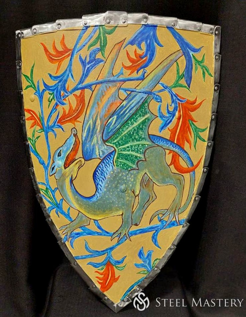 Triangle shield for reenactors and SCA photo made by Steel-mastery.com